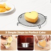 E-far 4 Inch Mini Heart Cake Pan Set of 3, Stainless Steel Heart Shaped Smash Cake Baking Mold, Small Heart Cake Tin for Valentine’s Day Anniversaries Birthday, Non-toxic & Dishwasher Safe(Silver)