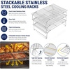 E-far 5-Tier Collapsible Cooling Racks for Cooking and Baking, 15”x10”(2)