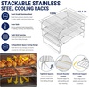 E-far 5-Tier Collapsible Cooling Racks for Cooking and Baking, 15”x10”(4)