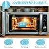E-far Enameled Cast Iron Sauce Pan with Lid, 1 Quart Dutch Oven Cooking Pot(Light Blue)