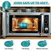 E-far Enameled Cast Iron Sauce Pan with Lid, 1 Quart Dutch Oven Cooking Pot(Peacock Green)