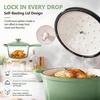 E-far Enameled Cast Iron Sauce Pan with Lid, 1 Quart Dutch Oven Cooking Pot(Pistachio Green)