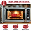 E-far Enameled Cast Iron Sauce Pan with Lid, 1 Quart Dutch Oven Cooking Pot(Red)