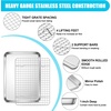 E-far Large Baking Sheet with Wire Rack, 20″ x 14″ (1 Pan +1 Cooling Rack)(12.5″x9.5″)