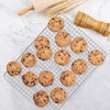 E-far Large Baking Sheet with Wire Rack, 20″ x 14″ (1 Pan +1 Cooling Rack)(16″x12″)