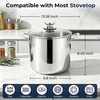 E-far Large Stainless Steel Stock Pot with Lid, 24QT Induction Cooking Pot(10 Quarts)