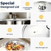 E-far Large Stainless Steel Stock Pot with Lid, 24QT Induction Cooking Pot(10 Quarts)