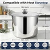 E-far Large Stainless Steel Stock Pot with Lid, 24QT Induction Cooking Pot(24 Quarts)