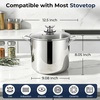 E-far Large Stainless Steel Stock Pot with Lid, 24QT Induction Cooking Pot(8 Quarts)