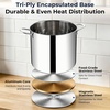 E-far Large Stainless Steel Stock Pot with Lid, 24QT Induction Cooking Pot(8 Quarts)