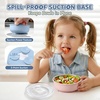 E-far Stainless Steel Baby Bowls with Suction & Lids for Toddlers & Kids(4 PCS Bowls with Lids)