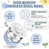 E-far Stainless Steel Baby Bowls with Suction & Lids for Toddlers & Kids(4 PCS Bowls with Lids)