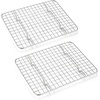 Cooling Rack Set of 2, E-far 18½x12½ Wire Racks for Baking Cooking Grilling(8.6” x 6.2”)