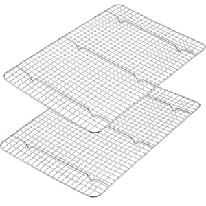 Cooling Rack Set of 2, E-far 18½x12½ Wire Racks for Baking Cooking Grilling(18.5″x12.6″)