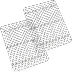 Cooling Rack Set of 2, E-far 18½x12½ Wire Racks for Baking Cooking Grilling(Half Sheet)