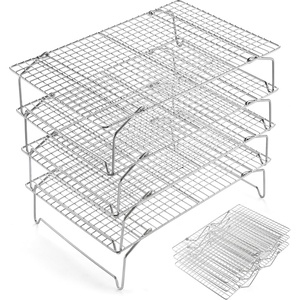 E-far 5-Tier Collapsible Cooling Racks for Cooking and Baking, 15”x10”(4)