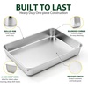 E-far Baking Pans Set of 3, 16/12.5/10.5 Stainless Steel Sheet Cake Pans