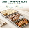 E-far Baking Pans Set of 3, 16/12.5/10.5 Stainless Steel Sheet Cake Pans