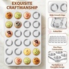 E-far Mini Muffin Pan Tin, 24-Cup Stainless Steel Mini Cupcake Pan, 1 Pack(2)