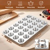 E-far Mini Muffin Pan Tin, 24-Cup Stainless Steel Mini Cupcake Pan, 1 Pack(2)